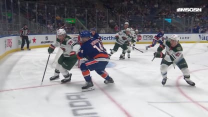 MIN@NYI: Heineman scores goal against Jesper Wallstedt