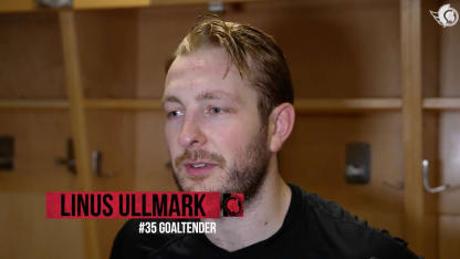 Linus Ullmark dispo médias après le match contre TOR