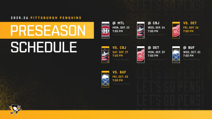 Penguins Announce 2025-26 Preseason Schedule