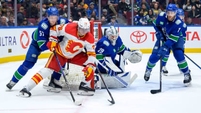 Flames Doubled 4-2 By Canucks
