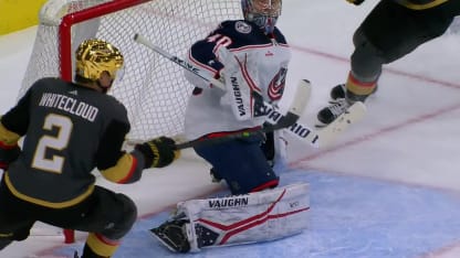 Whitecloud bats it out of mid-air