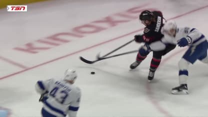 TBL@OTT: Sanderson scores goal against Jonas Johansson