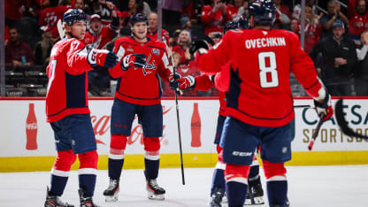 Ovechkin Capitals celebrate goal