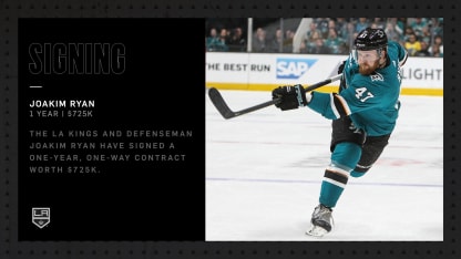 Joakim_Ryan Signs 1 Year Deal LA Kings