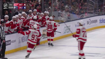 DET@CBJ: Kane scores goal against Elvis Merzlikins