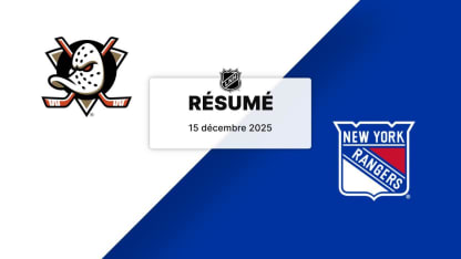 ANA vs NYR | Résumé | 15/12/2025