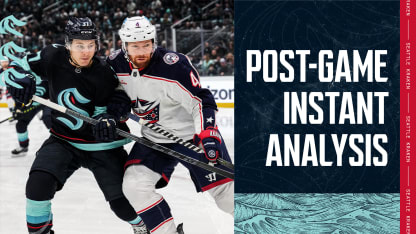 post game instant analysis by the numbers columbus blue jackets seattle kraken