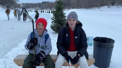 Benson sits alongside his billet brother Dane.