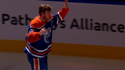 Edmonton Oilers Connor McDavid 1000th point ceremony