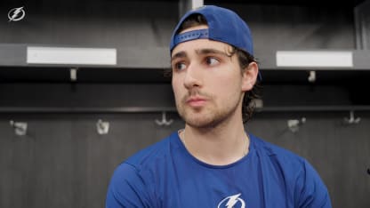 Dominic James | Postgame at New York Islanders