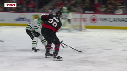 Tim Stutzle with a Goal vs. Dallas Stars