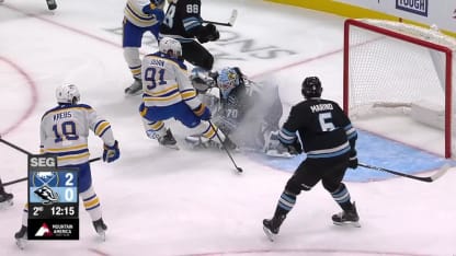 BUF@UTA: Vejmelka with a great save against Josh Doan