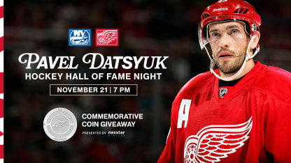 Red Wings to celebrate Pavel Datsyuk’s Hockey Hall of Fame Induction prior to game on Thursday, Nov. 21 at Little Caesars Arena