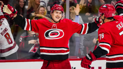 Necas celly after OT winner over BUF