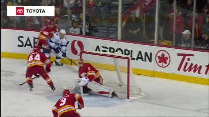 TBL@CGY: Holmberg scores goal against Devin Cooley