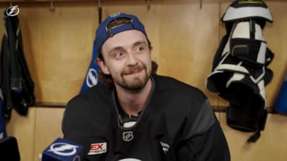 Max Crozier | Pregame vs Pittsburgh Penguins