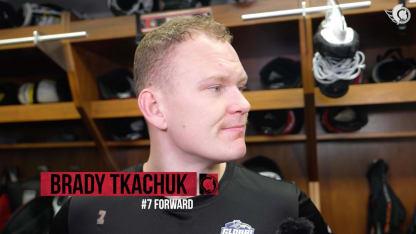 Brady Tkachuk dispo médias après le match contre EDM