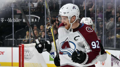 Gabriel Landeskog celebrate Vegas Golden Knights 2019 December 23