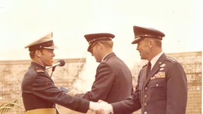 Bob Chmielewski graduating from the Air Force Academy