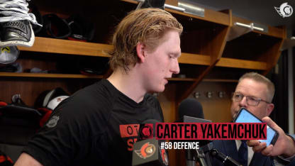 Carter Yakemchuk dispo médias après-match contre BUF