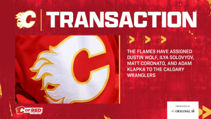 Flames Assign Four Players To Wranglers