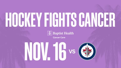 Florida Panthers To Host 2024 Hockey Fights Cancer Night on Saturday, Nov. 16