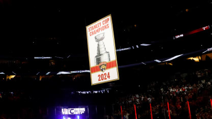 Panthers banner raising ceremony