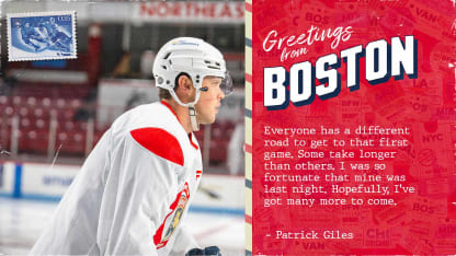 POSTCARD: Giles checks in after making NHL debut