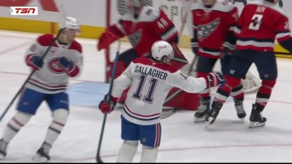 MTL@WSH: Gallagher scores goal against Logan Thompson