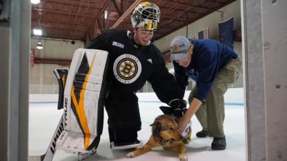 Swayman Skates at Hometown Rink