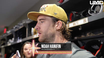 Noah Hanifin después del partido 2 de noviembre