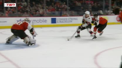 OTT@PHI: Stutzle scores goal against Dan Vladar