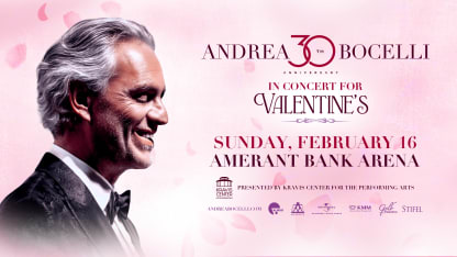 February 16: Andrea Bocelli