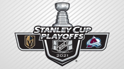 Vegas Golden Knights Playoffs 2021 Logo Matchup Graphic White background