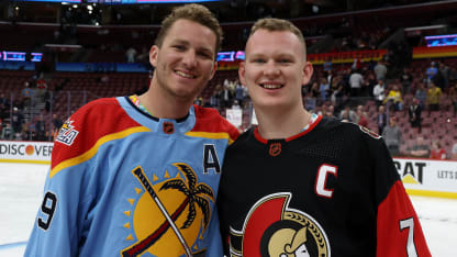 brothers Matthew and Brady Tkachuk join NHL at the rink podcast