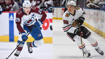 Duel Bedard MacKinnon aperçu Blackhawks Avalanche