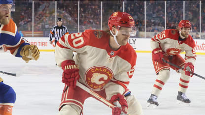Calgary Flames Hockey Ribbon. 7/8 NHL Professional Hockey Team