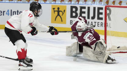 WJC Celebrini goal vs Latvia