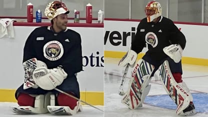 Roberto Luongo practing with Panthers