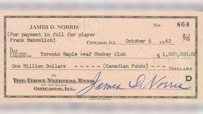1962 ASG cheque