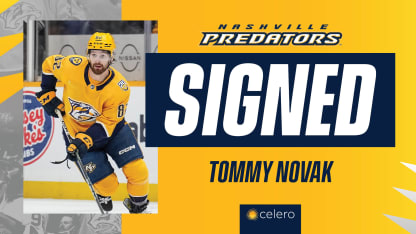 Predators Sign Tommy Novak to Three-Year, $10.5 Million Contract