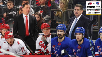 Rod BrindAmour Peter Laviolette have similar styles coaching Hurricanes Rangers