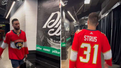 Max Strus trolls Boston Bruins with Florida Panthers jersey
