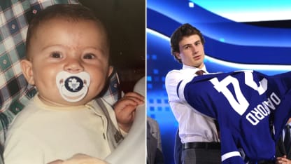 Toronto Maple Leafs post Ben Danford baby photo