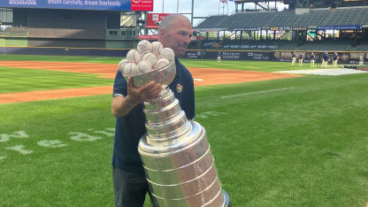 Panthers general manager Bill Zito day with Stanley Cup in Milwaukee