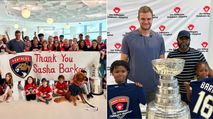 Aleksander Barkov visits Joe DiMaggio Childrens Hospital