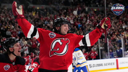 Devils Seamus Casey 1st NHL goal at Global Series