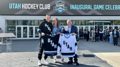 Ryan and Ashley Smith with Gary Bettman