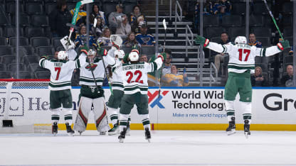 Målvakten Filip Gustavsson målskytt för Minnesota Wild