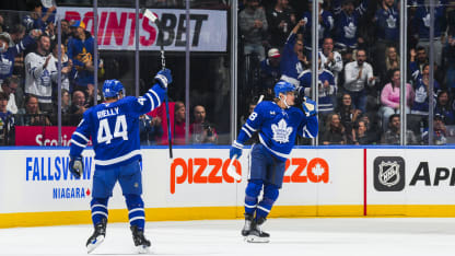 Nylander, Domi link up for opener